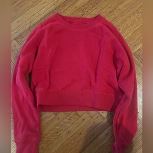 KatieJ NYC Youth XL (14) Cropped Red Sweatshirt